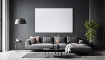 modern living room with white sofa