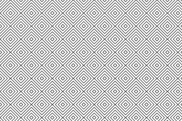 Seamless geometric pattern with black diamond-shaped lines on a white background. Modern, minimal, and elegant design, perfect for wallpapers, textiles, packaging, and branding.