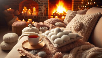 Fototapeta premium Wool Heating Pads