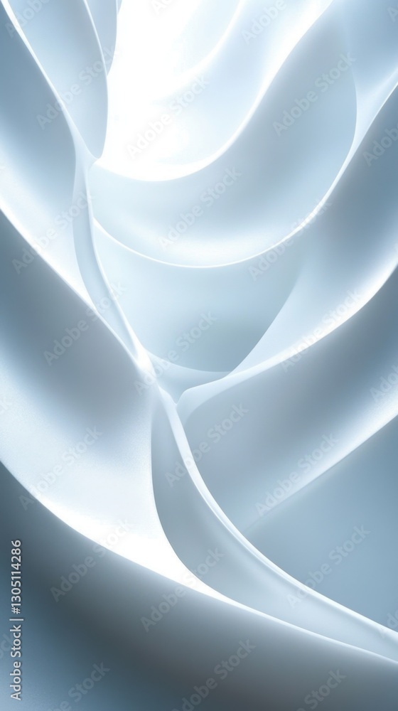 Aufkleber serene abstract waves of light and shadow in smooth minimalist design for modern backgrounds and wal