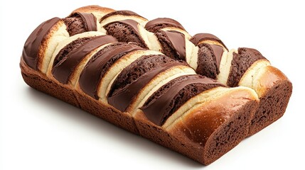 Baking a chocolate swirl loaf at a cozy bakery artisanal bread making warm atmosphere creative process