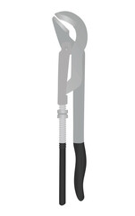 Grey adjustable pliers. vector illustration