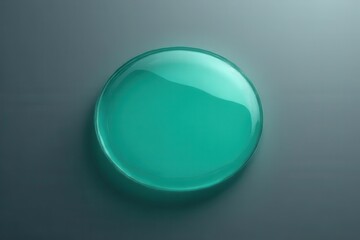 brilliant liquid teal loop with a crisp edge center in a deep gray field in hovering with a crisp edge centerdeep gray field -  Abstract Design Art