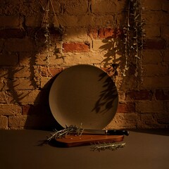 dark tone colur and worm light background for food photography