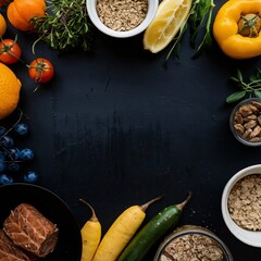 dark tone colur and worm light background for food photography