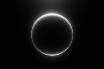 radiant matte titanium circle pulsing in a stark black expanse with Dynamic Design in radiant matte titanium circle pulsingstark black expanse -  Abstract Design Art