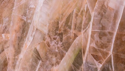 translucent pink quartz crystal texture with natural fractures and earthy hues for background, interiors, and design

