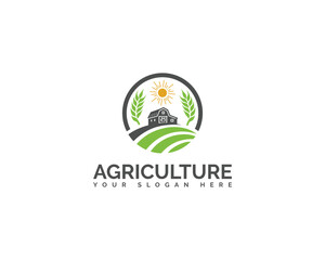 Eco Harvest, Agriculture Brands Authentic and Organic Logo Concepts.