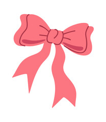 Knotted bow ribbon invitation decor