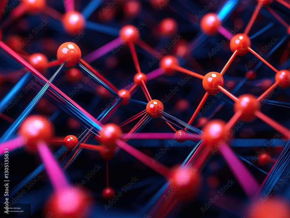 Aufkleber exploring molecular structures science lab digital art abstract background close-up chemistry concep