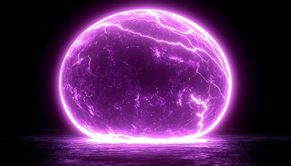 Glowing Purple Energy Sphere