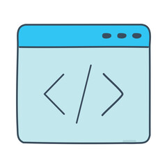 Coding and programming AI interface. illustrator eps 10 file.