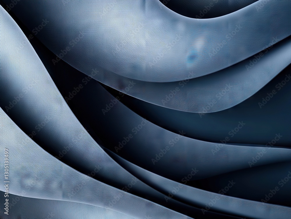 Poster flowing blue fabric patterns abstract design digital art textured background aesthetic view modern c