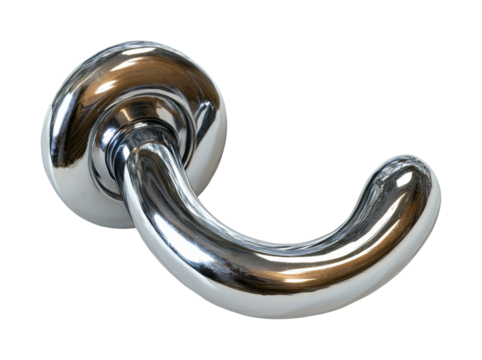 Aluminium door handles for modern interiors isolated on transparent background png - Powered by Adobe