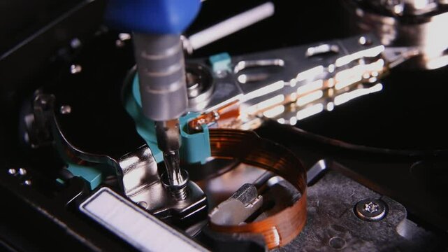 Computer Hard Drive Internal components 
