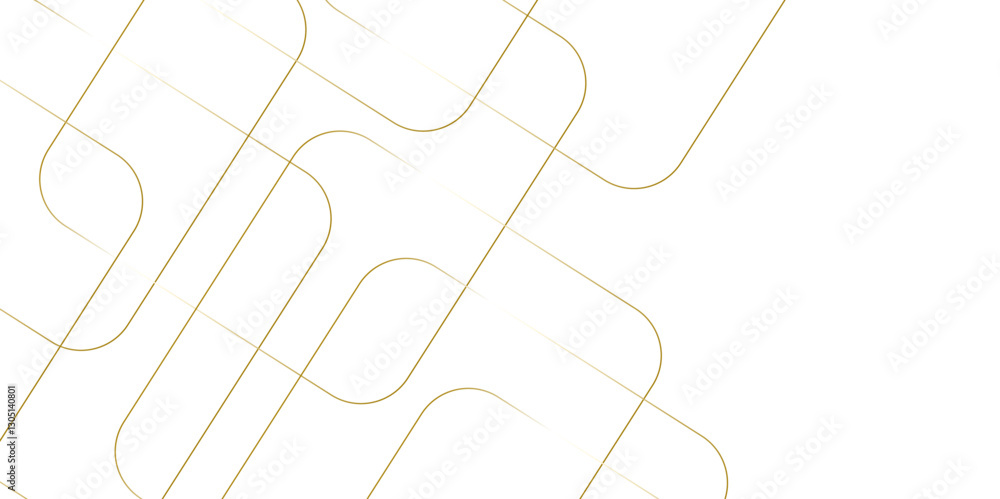 Poster modern minimal and clean white gold background with realistic line wave geometric circle shape, abst
