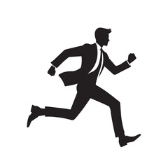 vector silhouette of a person's standing, walking and running poses