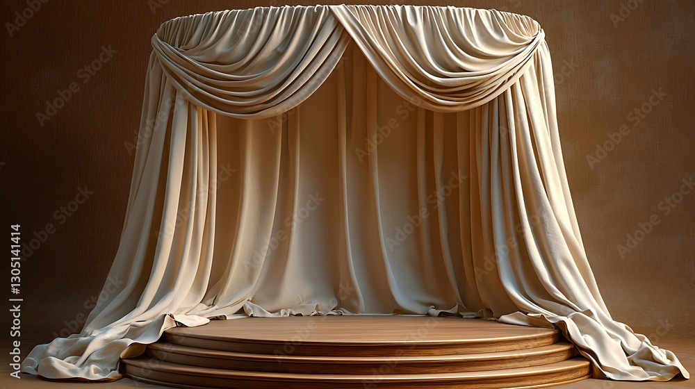 Poster elegant stage setting in studio