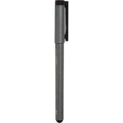 A sleek, black pen designed for writing, featuring a minimalist design and a clip for easy attachment.