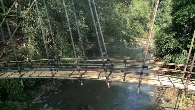 The bamboo bridge connecting the Baduy Tribe villages is proof that the community has always maintained a life in harmony with its natural surroundings without any modernization until now.