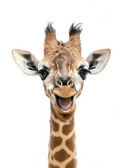 Fototapeta premium cute giraffe, AI generated