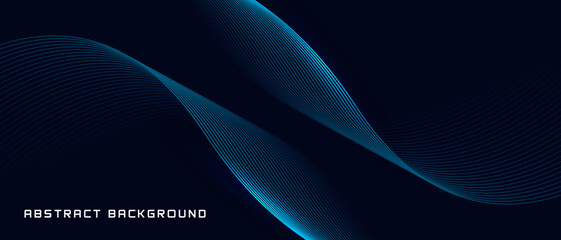 Abstract glowing geometric lines on dark background. Futuristic technology concept for AI and all Digital Communications.
