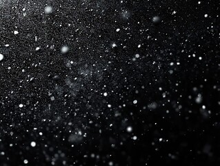 Obraz premium Snowfall action winter night snow flurry dark background close-up atmospheric effects for visual impact