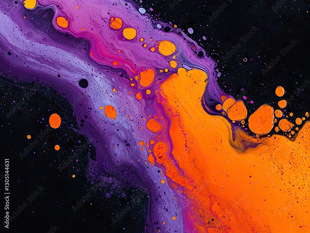 Poster vibrant abstract art displaying fluid patterns creative studio digital artwork colorful environment 