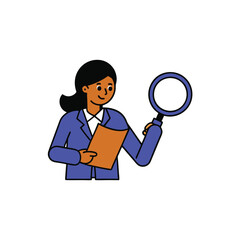 businessman with magnifying glass