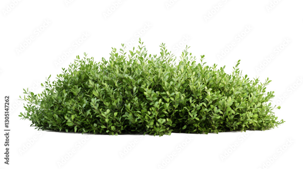 Poster green round shrub with dense foliage, transparent background, ideal for architectural rendering and 