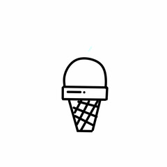Ice Cream vector flat icon. Vector flat sign.ice cream icon 