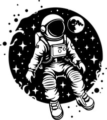 Astronaut vector simple illustration design