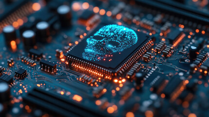 Electronic device engineering design specialists developing AI-powered circuit board miniaturization, refining ultra-fast chip architecture, optimizing high-performance innovation
