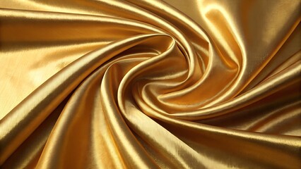 Fototapeta premium Golden Silk Fabric Swirl