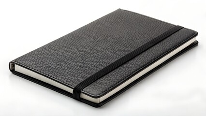Closed Black Notebook with Elastic Band