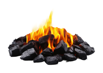 Coal emissions industrial and global impacts isolated on transparent background png