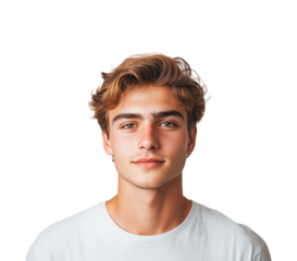 Handsome young man urban character study isolated on transparent background png