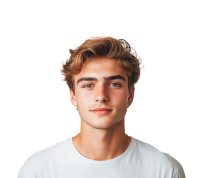 Handsome young man urban character study isolated on transparent background png