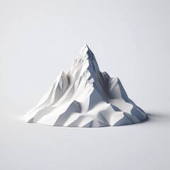 minimalist design of mountain showcasing its unique shape and texture