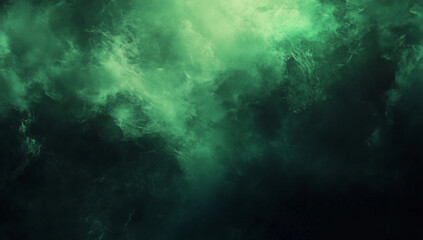 Fototapeta premium Deep green grunge background with copy space