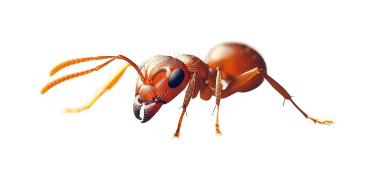 Red fire ants habitat insights from nature isolated on transparent background png