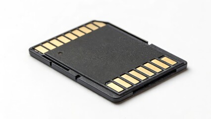 SD Card on White Background