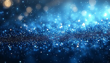 Blue Sparkle Light Burst Background