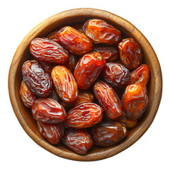 Dried cloves in a wooden bowl isolated on transparent background