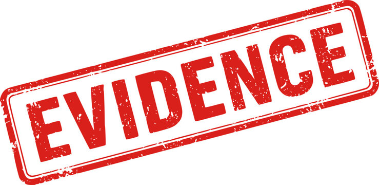 Evidence rectangular rubber stamp
