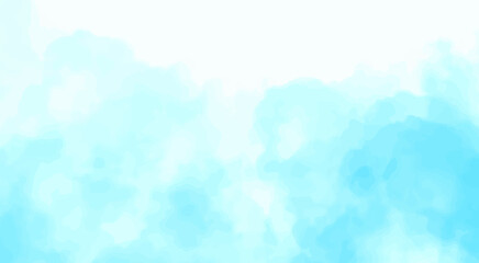 Abstract blue watercolor for background, Christmas background, illustration Painting Watercolor Background, Natural sky beautiful blue and white texture background