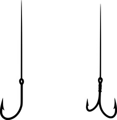 Hanging hook on string vector icon
