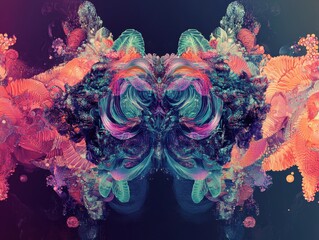 A digital peppermint artwork blending organic shapes with cybernetic enhancements, vibrant and surreal