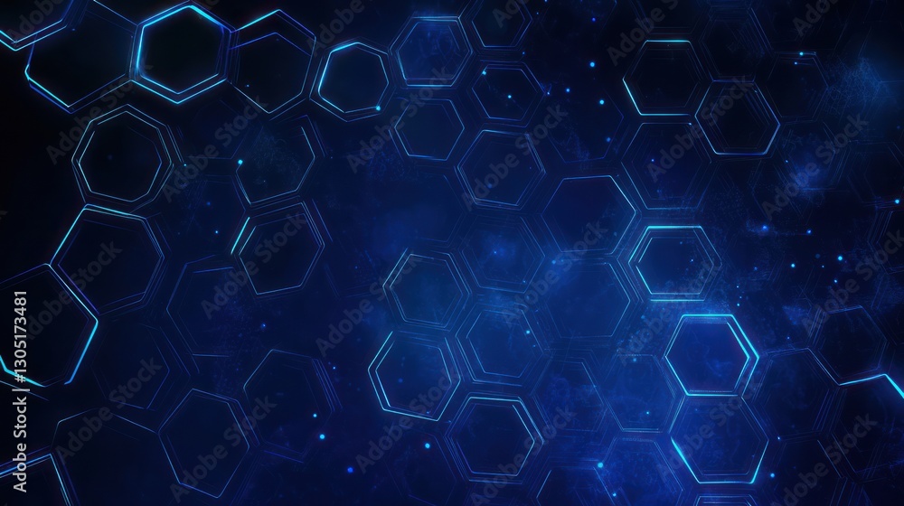 Poster abstract digital hexagon pattern. background technology. possible use wallpaper, website background