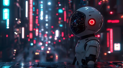 Futuristic Robot City Streets